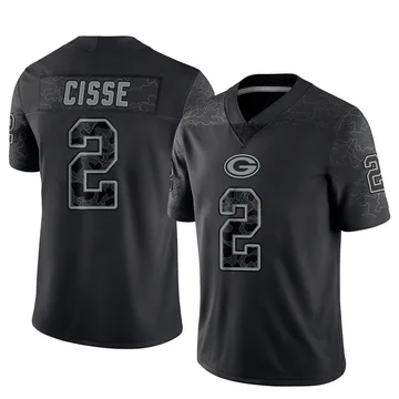 Men's Nike Green Bay Packers Brandon Cisse Black Reflective Jersey - Limited