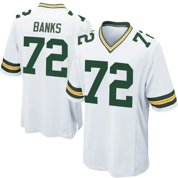 Men's Nike Green Bay Packers Brant Banks White Jersey - Game