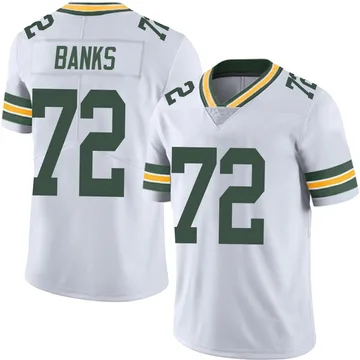 Men's Nike Green Bay Packers Brant Banks White Vapor Untouchable Jersey - Limited