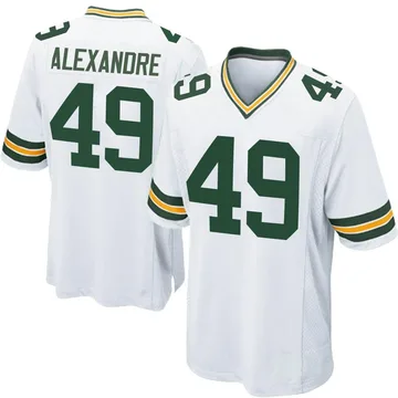 Men's Nike Green Bay Packers Deslin Alexandre White Jersey - Game