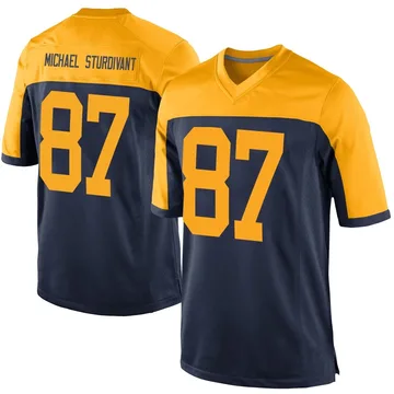 Men's Nike Green Bay Packers J. Michael Sturdivant Navy Alternate Jersey - Game