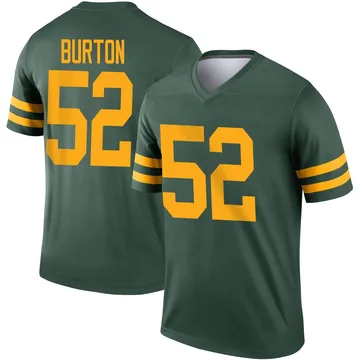 Men's Nike Green Bay Packers Jager Burton Green Alternate Jersey - Legend