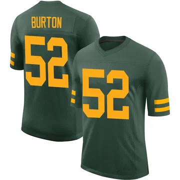 Men's Nike Green Bay Packers Jager Burton Green Alternate Vapor Jersey - Limited