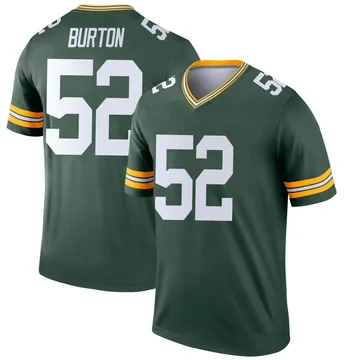 Men's Nike Green Bay Packers Jager Burton Green Jersey - Legend