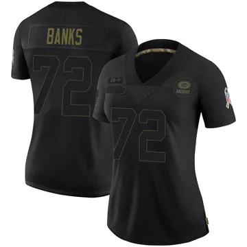 Women's Nike Green Bay Packers Brant Banks Black 2020 Salute To Service Jersey - Limited