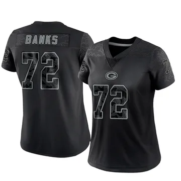 Women's Nike Green Bay Packers Brant Banks Black Reflective Jersey - Limited