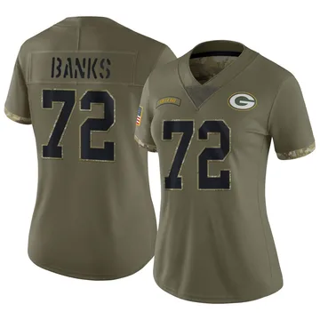 Women's Nike Green Bay Packers Brant Banks Olive 2022 Salute To Service Jersey - Limited