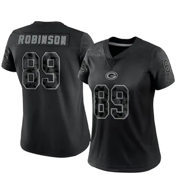 Women's Nike Green Bay Packers Dave Robinson Black Reflective Jersey - Limited