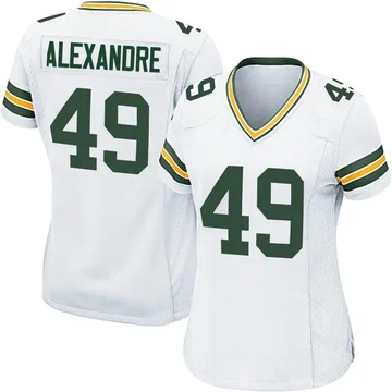 Women's Nike Green Bay Packers Deslin Alexandre White Jersey - Game