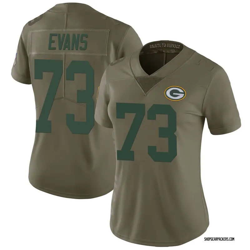 Women's Nike Green Bay Packers Jahri Evans Green 2017 Salute to Service ...