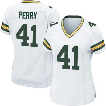 Women's Nike Green Bay Packers Mark Perry White Jersey - Game