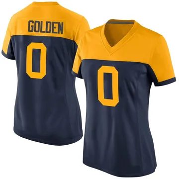 Women's Nike Green Bay Packers Matthew Golden Navy Alternate Jersey - Game