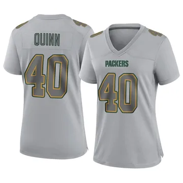 Women's Nike Green Bay Packers TJ Quinn Gray Atmosphere Fashion Jersey - Game