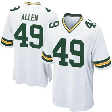 Youth Nike Green Bay Packers Austin Allen White Jersey - Game