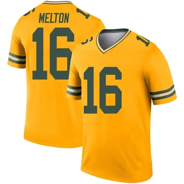 Youth Nike Green Bay Packers Bo Melton Gold Inverted Jersey - Legend