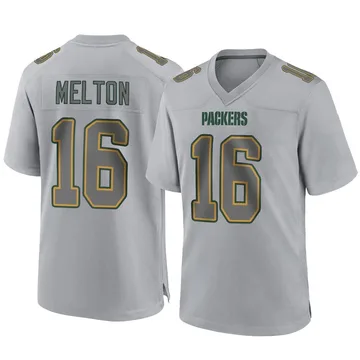 Youth Nike Green Bay Packers Bo Melton Gray Atmosphere Fashion Jersey - Game