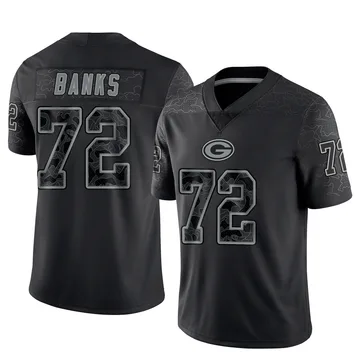 Youth Nike Green Bay Packers Brant Banks Black Reflective Jersey - Limited