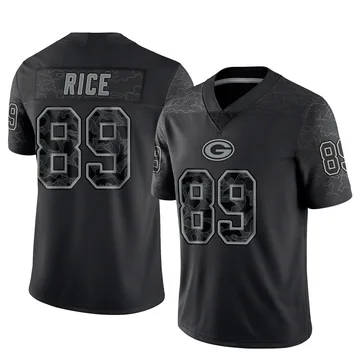 Youth Nike Green Bay Packers Brenden Rice Black Reflective Jersey - Limited