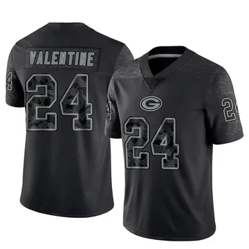 Youth Nike Green Bay Packers Carrington Valentine Black Reflective Jersey - Limited