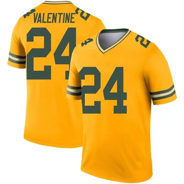 Youth Nike Green Bay Packers Carrington Valentine Gold Inverted Jersey - Legend