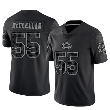 Youth Nike Green Bay Packers Chris McClellan Black Reflective Jersey - Limited