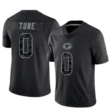 Youth Nike Green Bay Packers Clayton Tune Black Reflective Jersey - Limited