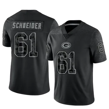 Youth Nike Green Bay Packers Cole Schneider Black Reflective Jersey - Limited