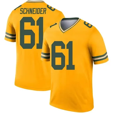 Youth Nike Green Bay Packers Cole Schneider Gold Inverted Jersey - Legend