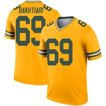 Youth Nike Green Bay Packers David Bakhtiari Gold Inverted Jersey - Legend
