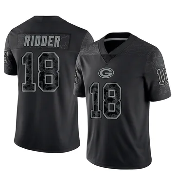 Youth Nike Green Bay Packers Desmond Ridder Black Reflective Jersey - Limited