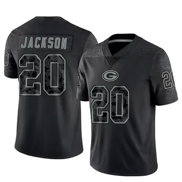 Youth Nike Green Bay Packers Domani Jackson Black Reflective Jersey - Limited