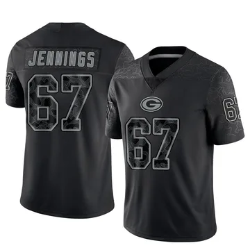 Youth Nike Green Bay Packers Donovan Jennings Black Reflective Jersey - Limited