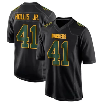 Youth Nike Green Bay Packers Garnett Hollis Jr. Black Fashion Jersey - Game
