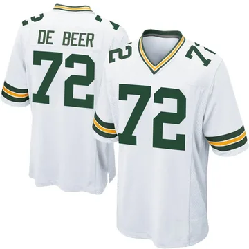 Youth Nike Green Bay Packers Gerhard de Beer White Jersey - Game