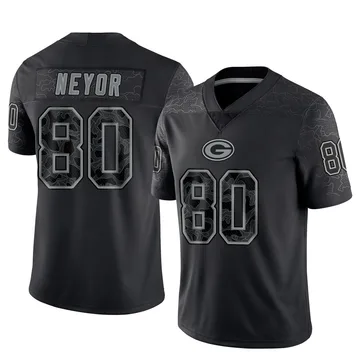 Youth Nike Green Bay Packers Isaiah Neyor Black Reflective Jersey - Limited