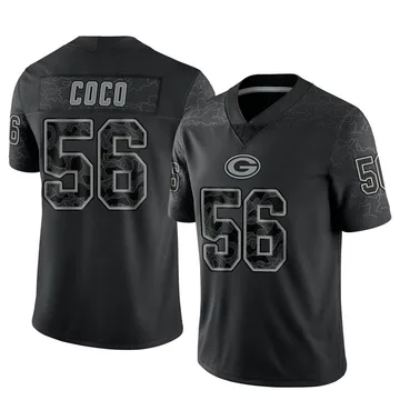 Youth Nike Green Bay Packers Jack Coco Black Reflective Jersey - Limited