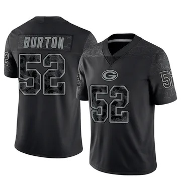 Youth Nike Green Bay Packers Jager Burton Black Reflective Jersey - Limited