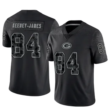 Youth Nike Green Bay Packers Jakobie Keeney-James Black Reflective Jersey - Limited