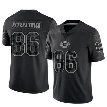 Youth Nike Green Bay Packers John FitzPatrick Black Reflective Jersey - Limited