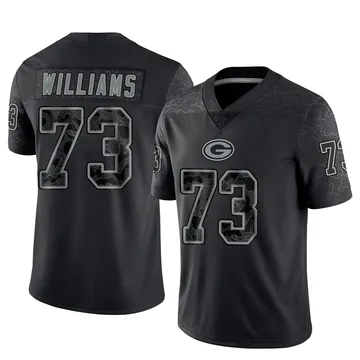 Youth Nike Green Bay Packers John Williams Black Reflective Jersey - Limited