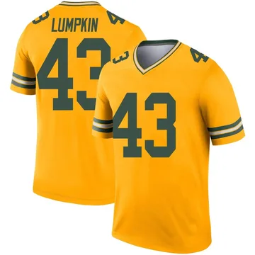 Youth Nike Green Bay Packers Johnny Lumpkin Gold Inverted Jersey - Legend