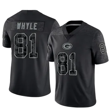 Youth Nike Green Bay Packers Josh Whyle Black Reflective Jersey - Limited