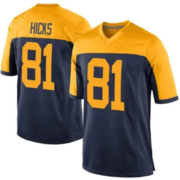 Youth Nike Green Bay Packers Julian Hicks Navy Alternate Jersey - Game
