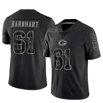 Youth Nike Green Bay Packers Karsen Barnhart Black Reflective Jersey - Limited