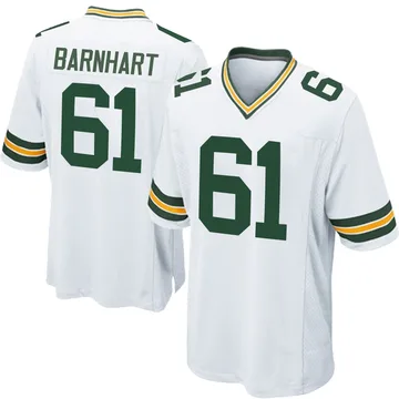 Youth Nike Green Bay Packers Karsen Barnhart White Jersey - Game
