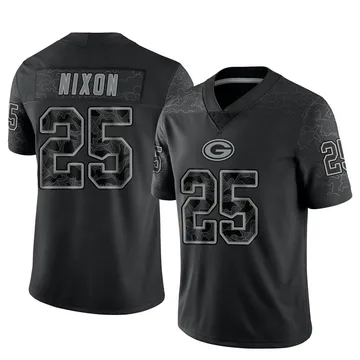 Youth Nike Green Bay Packers Keisean Nixon Black Reflective Jersey - Limited
