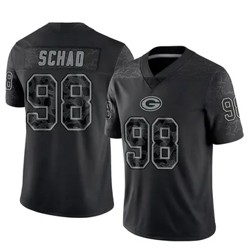 Youth Nike Green Bay Packers Keonte Schad Black Reflective Jersey - Limited