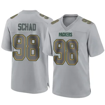 Youth Nike Green Bay Packers Keonte Schad Gray Atmosphere Fashion Jersey - Game