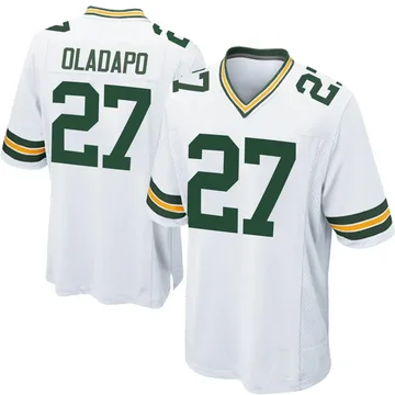 Youth Nike Green Bay Packers Kitan Oladapo White Jersey - Game