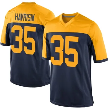 Youth Nike Green Bay Packers Lucas Havrisik Navy Alternate Jersey - Game